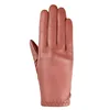 Spring Autumn Genuine Sheepskin Leather Gloves Light luxury Warm Touchscreen Texting Driving ladies Fashion Pink Black Gloves 5