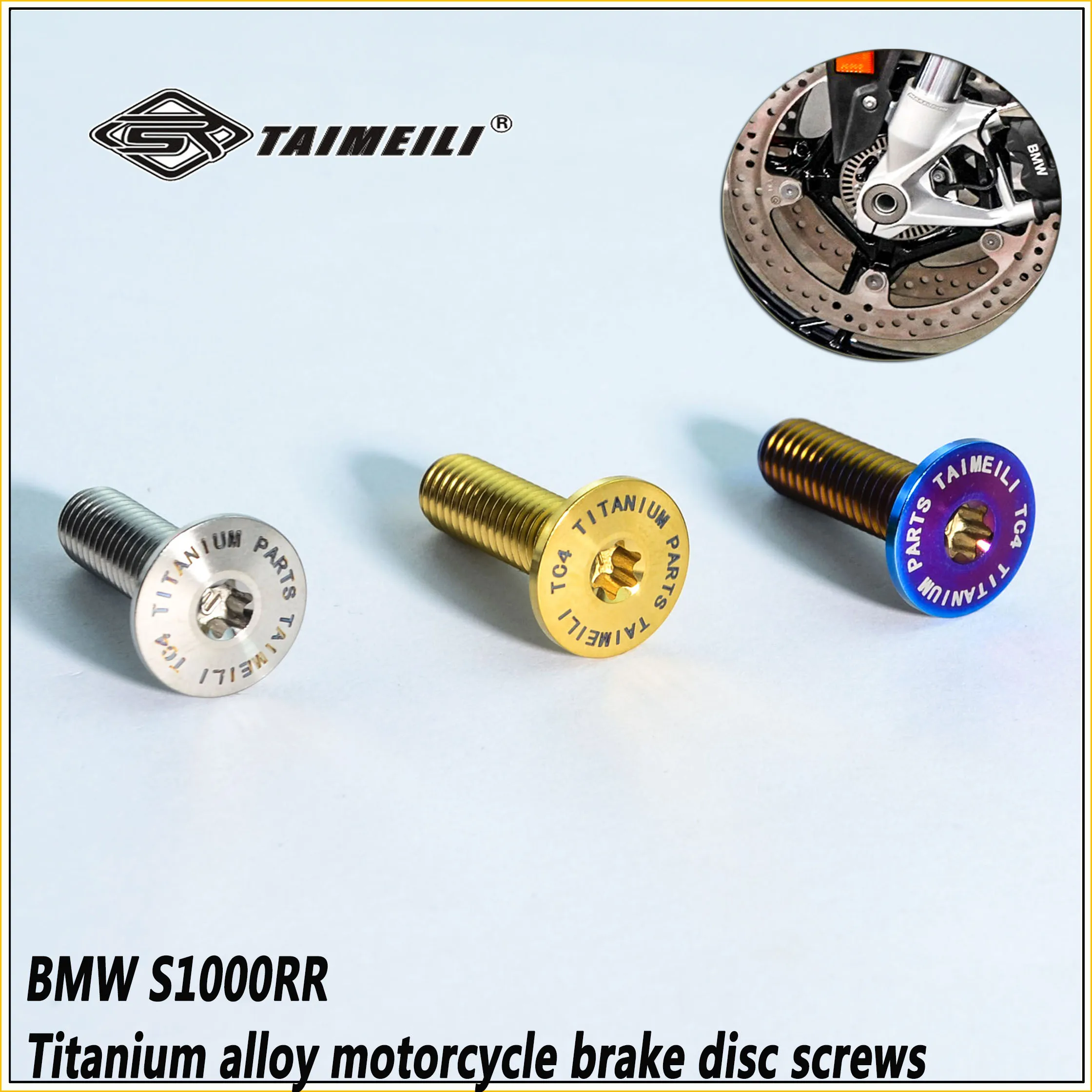 liga de titânio parafuso motocicleta freio disco parafuso reparo