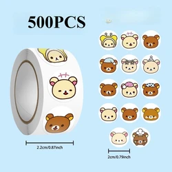 Kawaii Rilakkuma Anime Sticker Collection - Cute Cartoon DIY Set (500PCS)