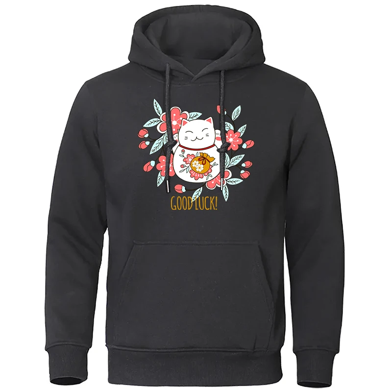 

Cartoon Good Lucky Cat Women Hoodies Print Hoodie Sweatshirts Anime Hoody Men Streetwear Tops Free Shipping S-4XL