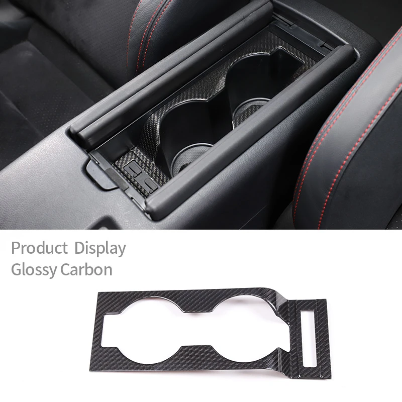 

For Toyota 86 Subaru BRZ 2022 Real Carbon Fiber Car Central Control Cup Holder Panel Decoration Sticker Car Interior Accessories