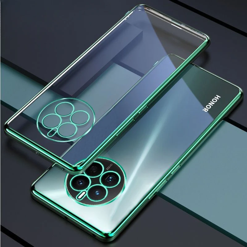 Electroplating Silicone Soft Shell Phone Case with All-Inclusive Lens Protection