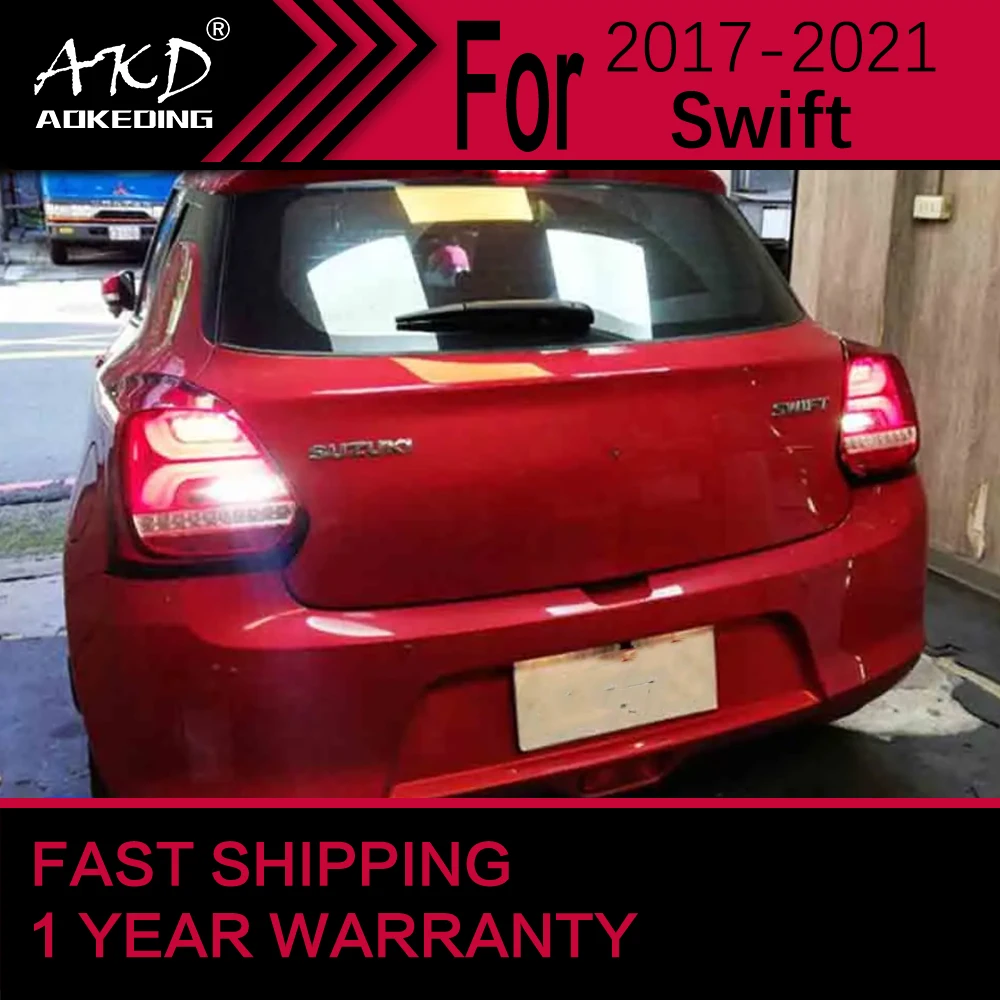 

Автомобильный Стайлинг, задний фонарь для Suzuki Swift, задние фонари 2017-2021, фонарь головного света, задний фонарь, динамический сигнал поворота, тормоз, задний автомобиль