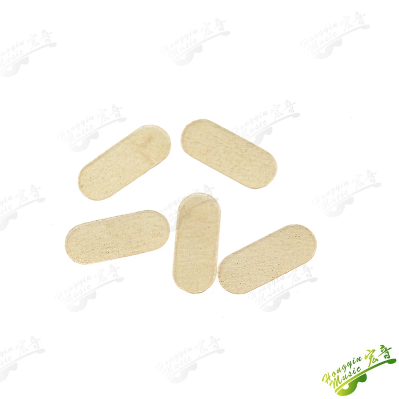 Set of 5 Leather Violin Bridge Protective Pads - Durable Sheepskin Design