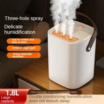 1 set of three nozzle night light humidifier 1.8L large capacity double filter aromatherapy machine mute bedroom car mounted spr 1