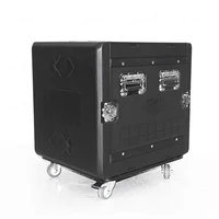 Amplifier Receiver Cabinet Portable PE Plastic Rack Flight Case Shockproof Aviation Box 8U 12U 14U 16U Stage Trunk with Wheels 1