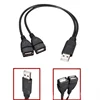 Dual Splitter Adapter Cable One to Two Female to USB 2 Male Power Extension Cables, High Quality USB 2.0 Cable USB Convenience 4