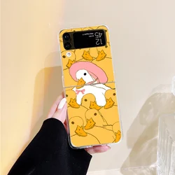 Adorable Cartoon Dinosaur Duck Folding Phone Case - Hard Shell Cover - Galaxy ZFlip 3 (-1)