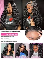 Perruques Lace Front 13x6 HD Loose Deep Wave en Cheveux Humains, Noir Naturel, Cheveux Humains Brésiliens, Perruque Frontale Water Deep Wave en Cheveux Humains 4