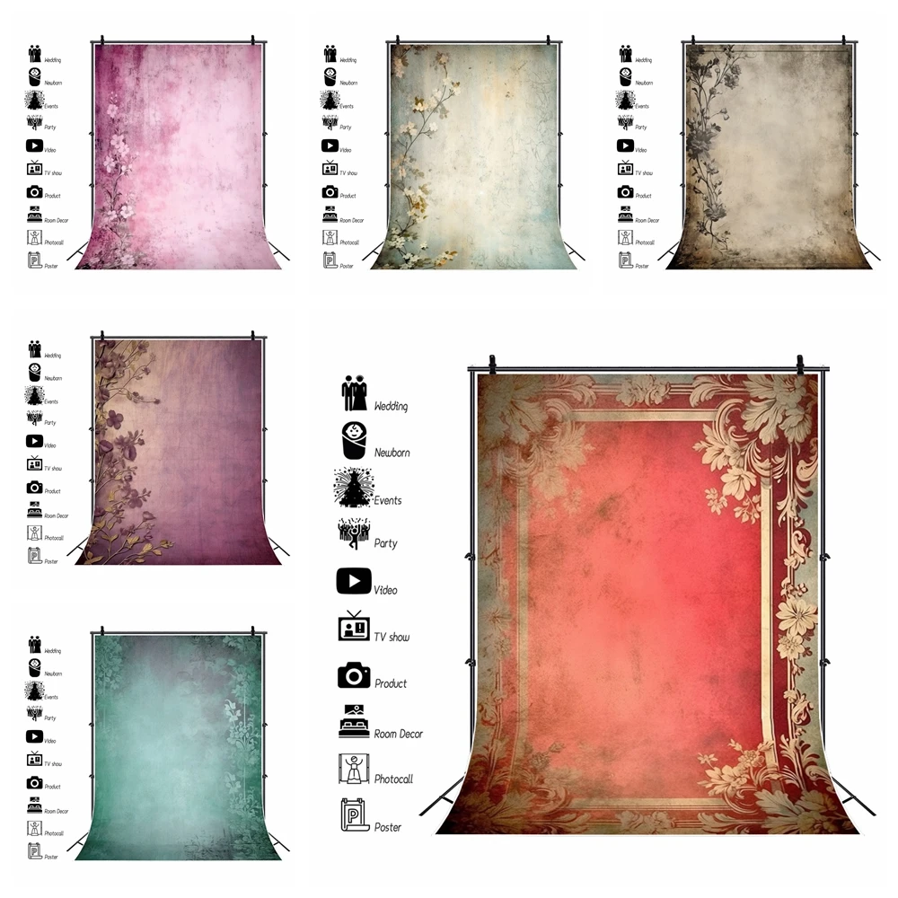 

Vintage Oil Painting Backdrop for Photography Abstract Flower Texture Kid Adult Pregnant Art Photo Background Photo Studio Props