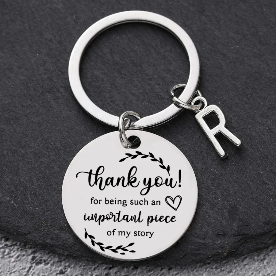 Elegant Stainless Steel 'Thank You' Keychain - Thoughtful Gift