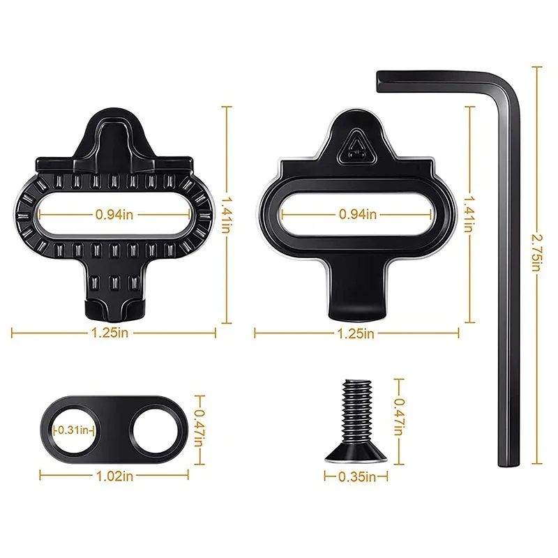 Bike Cleats Mountain Bike Shoes Cleats for Shimano SH51 SPD MTB Cleats Multi-Release Spd Pedal Cycling Shoes Clips Set Bicycle Accessories
