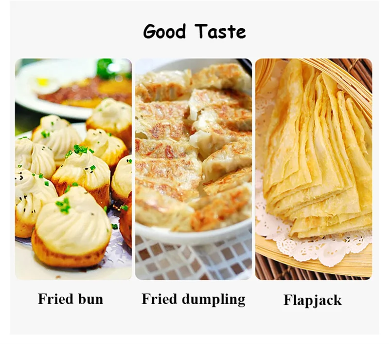 Electric Food Frying Machine 220V Kitchen Dumplings Buns Fryer Baker Frying Stove Stainless Steel Commercial or Household 3