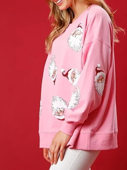 Woman Sweatshirts 2023 Spring Fashion Sequin Decor Casual Solid Color Round Neck Long Sleeve Loose Daily Pullover Sweatshirts
