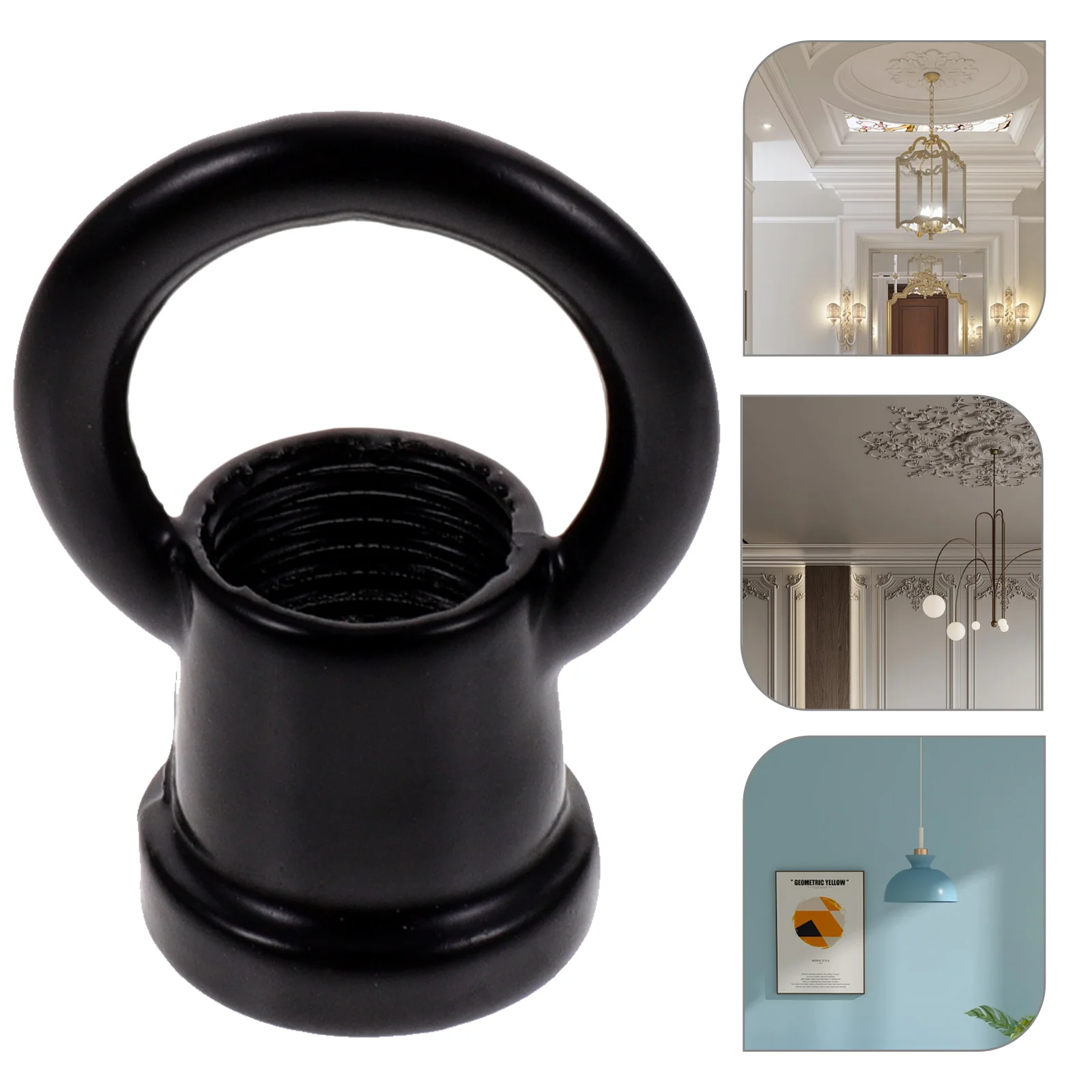 

20 Pcs Strong Ring Hanging Lamp Loop Ceiling Hook for Pendant Light Nuts Eye Zinc Alloy Screws Replacement Hooks