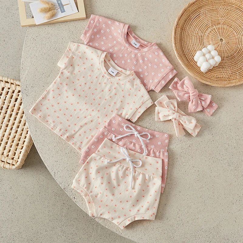 Costume Da Bagno Neonata 2 Pezzi - Bikini Con Fiocco E Pantaloncini Floreale - Per Mare/Piscina - Foto 3