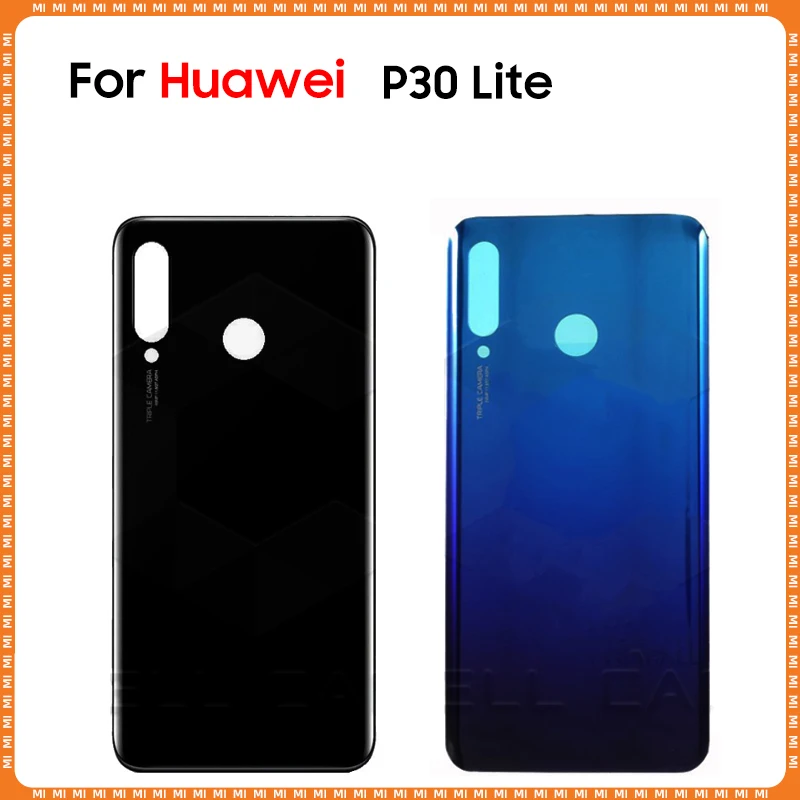 

Новинка для Huawei P30 Lite Nova 4e задняя крышка батарейного отсека 3D стеклянная панель P30Lite корпус клей + Замена объектива камеры