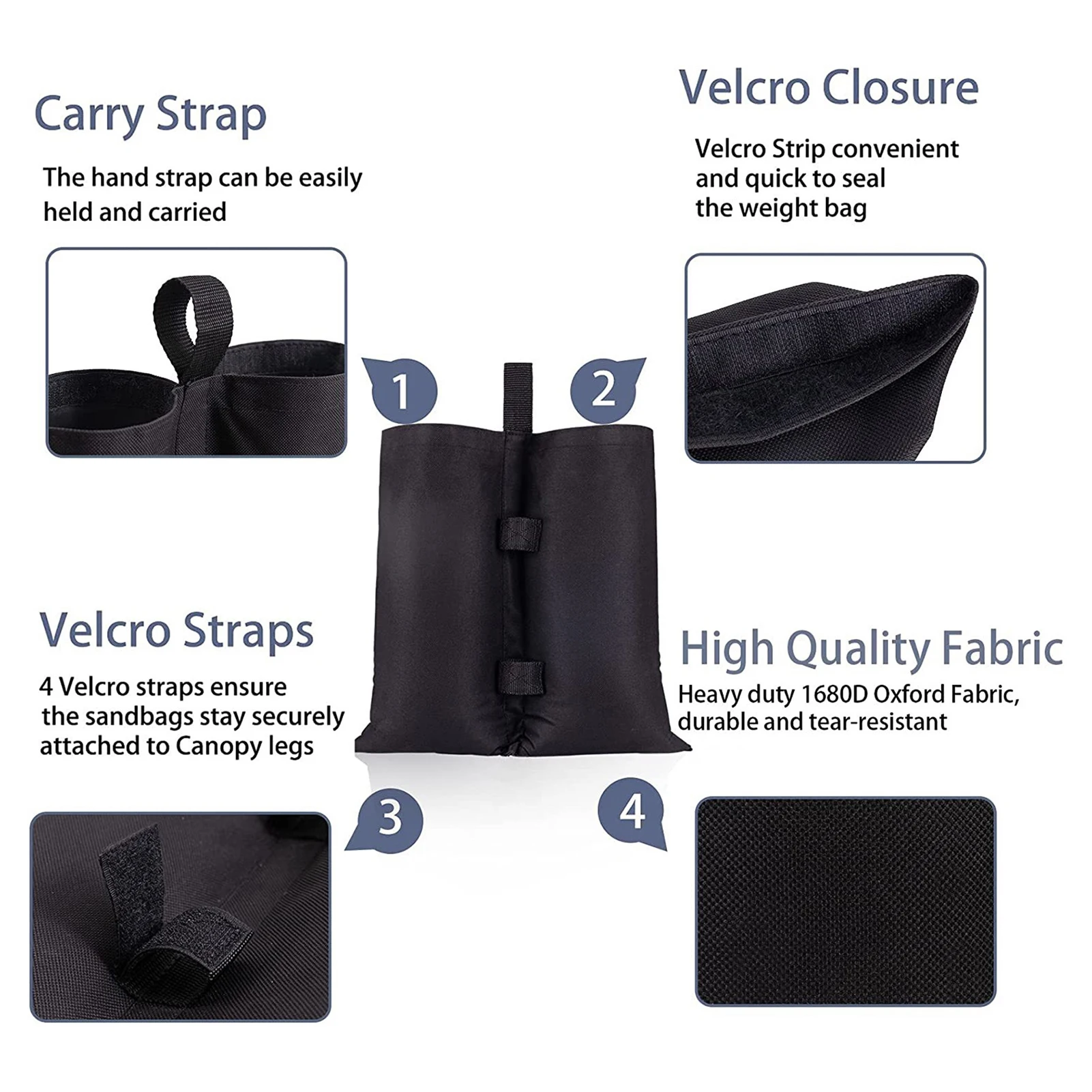 Description Picture 5 of itemPortable Weights Sandbag Gazebo Tent Sand Bags For Canopy Legs Patio Umbrella Base Outdoor Sun Shelter Fixer