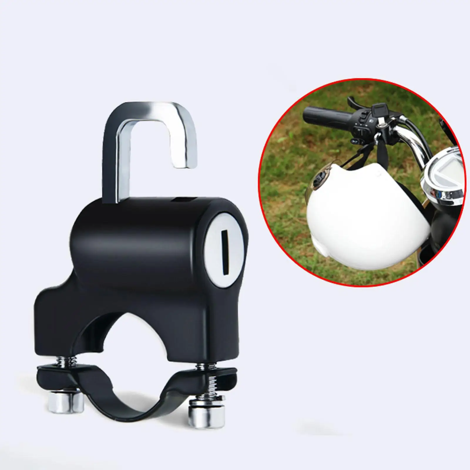 

helmet Lock Anti Theft Multifunctional for Handlebar 22 to 24mm Spare Parts Weatherproof Anti Smashing Professional Universal