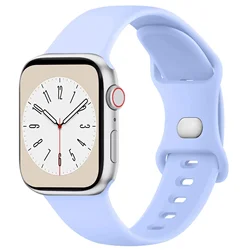 Versatile Soft Silicone Watch Band Bracelet for 42 44 45 49-46mm (Mint blue)
