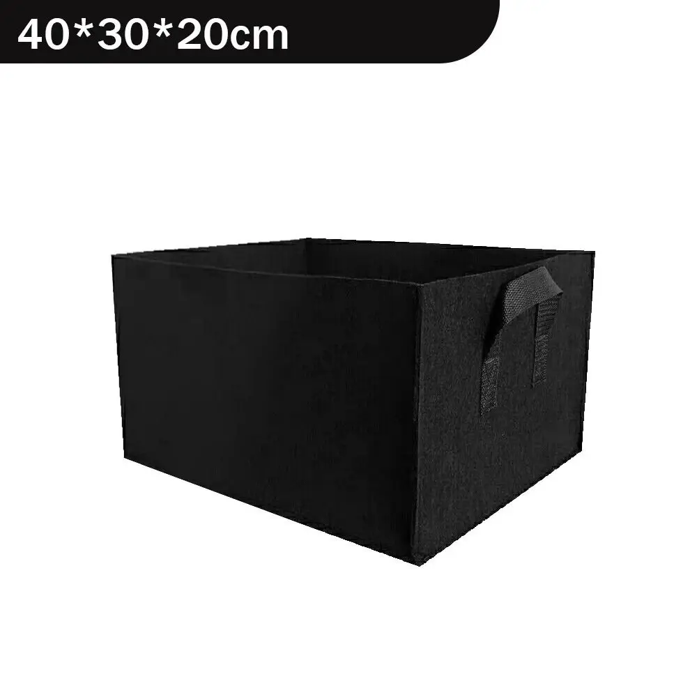 Garden Planting Felt Bag with Handles - Rectangle Multi-size Nursery Pot for Vegetables and Potatoes