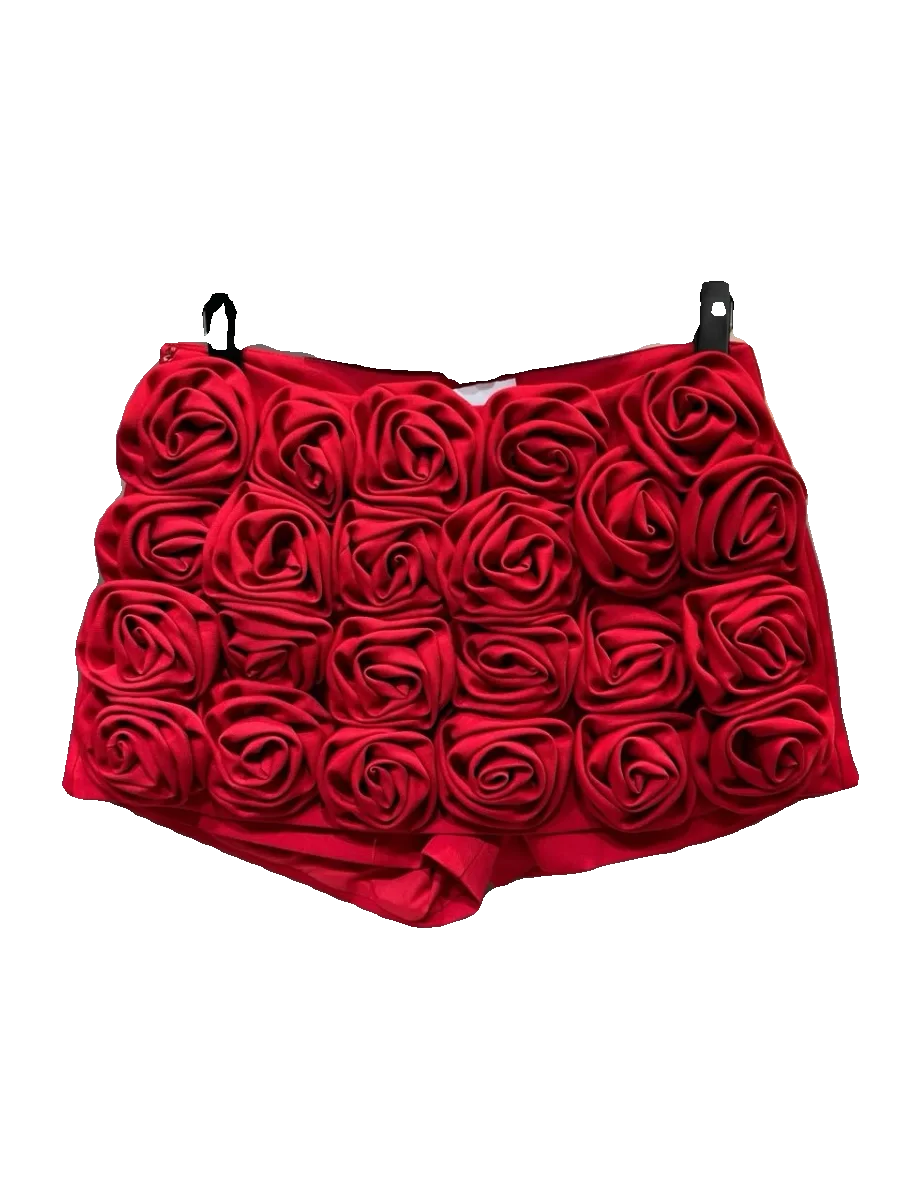 Hot Girl Shorts 2024 Spring and Summer New Fashion Flower Decoration Leak-Proof Pants Temperament Slimming Short Pants Women