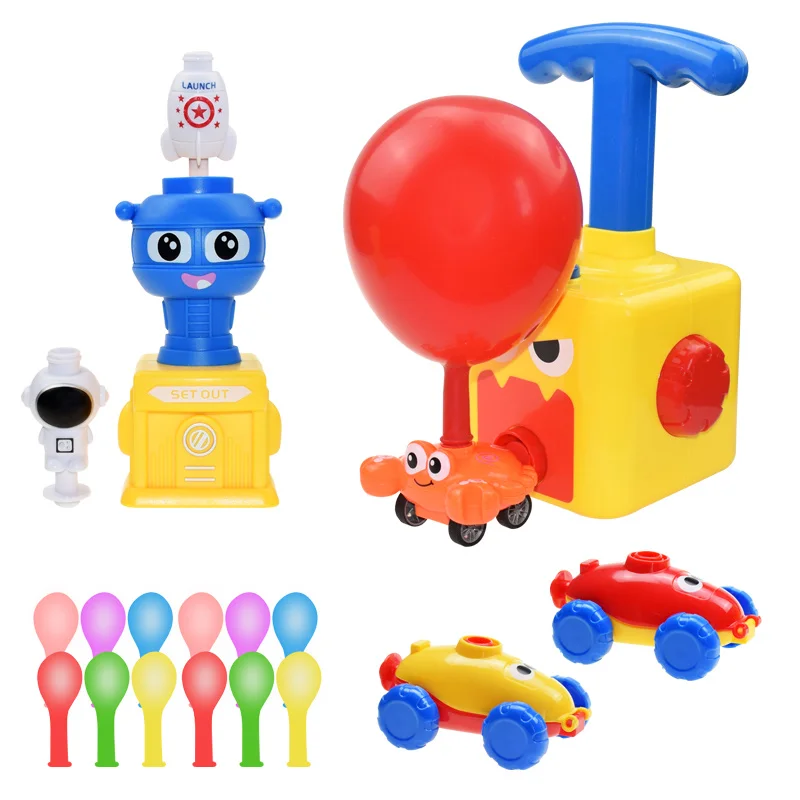 

Balloon Launch Tower Toy Puzzle Rocket Fun Education Inertia Air Power Balloon Car Science Experimen Toys for Children Gift