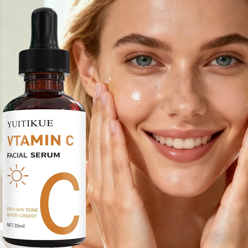 Vitamin C facial serum, evens skin tone & non-greasy, provides long-lasting deep hydration, firms and lifts