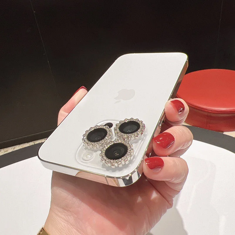 Premium Red Diamond Glass Camera Lens Protector