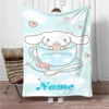 Custom Name Personalized Blanket Sanrio Kids Blanket Soft Fluffy Cinnamoroll Cartoon Warm Throw Quilt Blanket for Sofa Bedroom 3