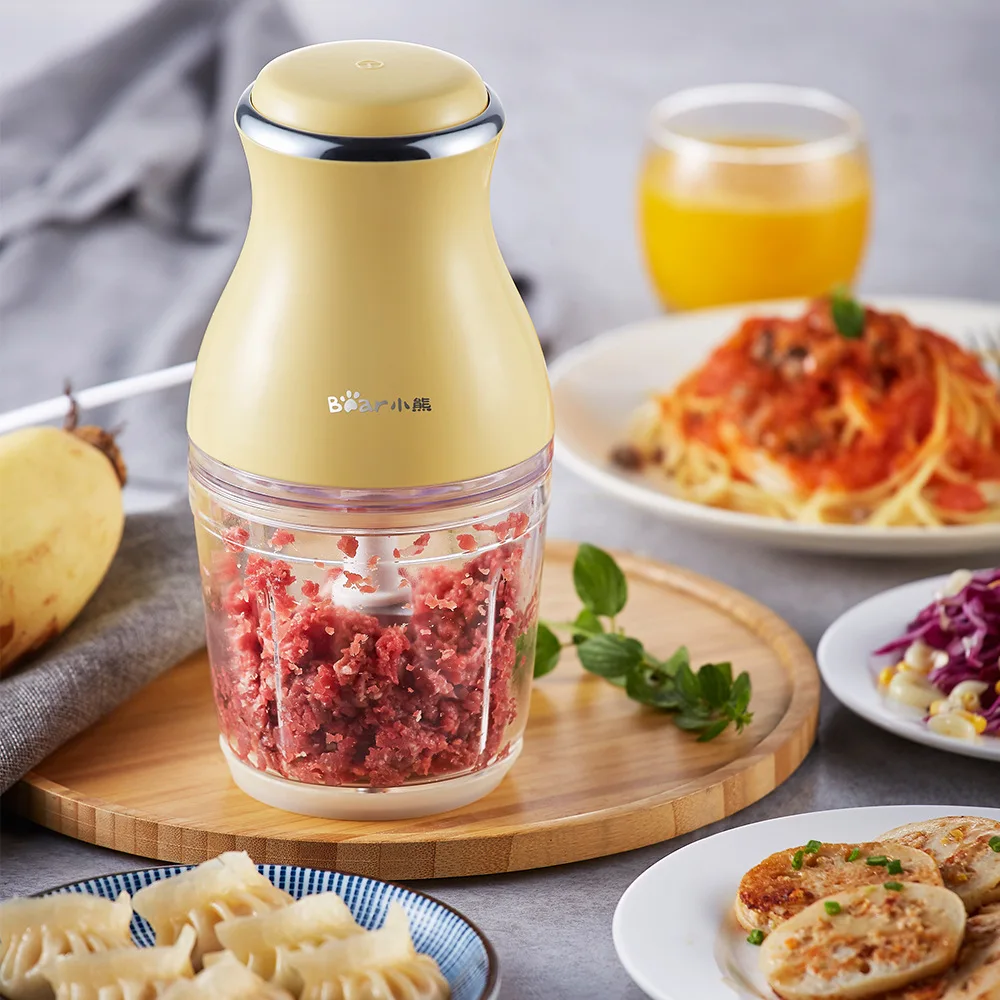 600ml Multifunctional Food Processor Electric Meat Grinder Portable Blender Cup Mixer Baby Food Supplement Mincing Machine 220V 2
