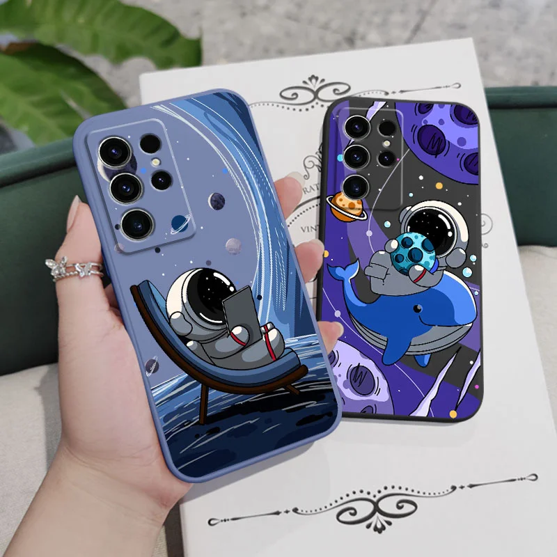 Star Astronaut Silicone Phone Case Cover