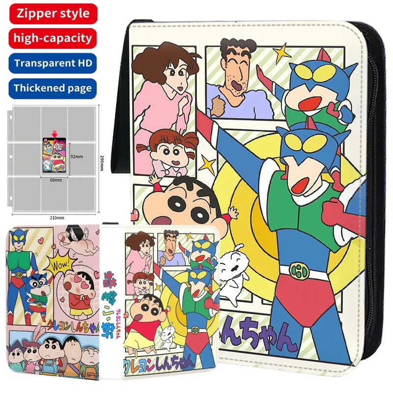 400-900Pcs Crayon Shin-Chan Card Binder Holder Per Bambini Anime Game Trading Card Collection Album Book Custodia Portatile