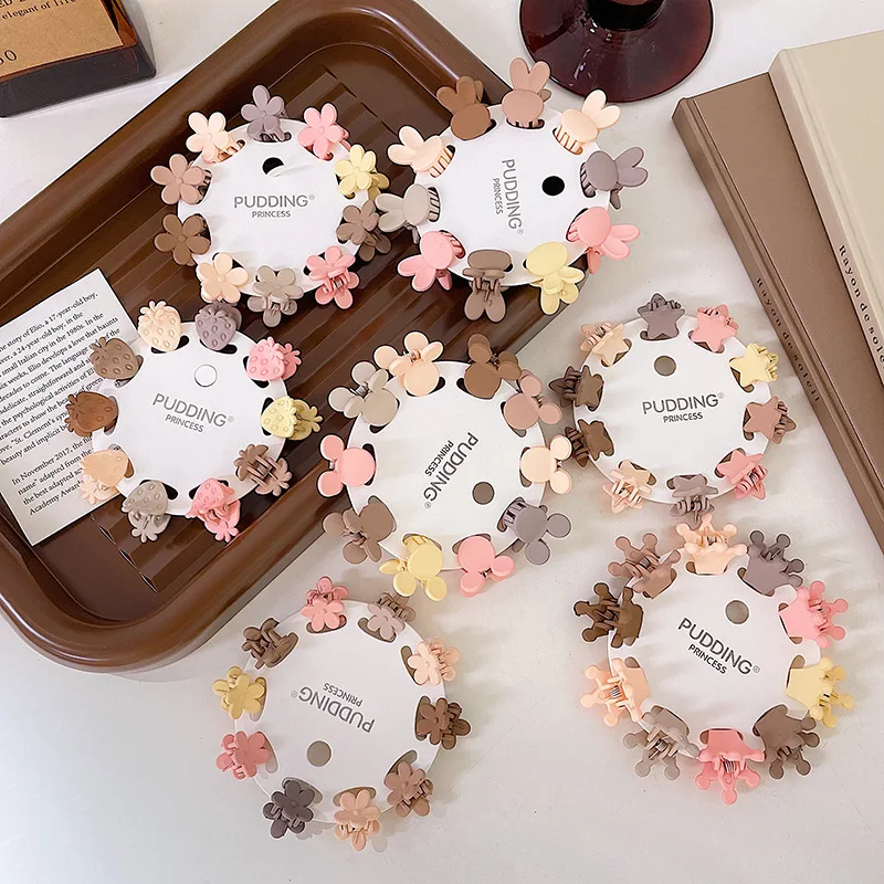 

10Pcs/set Cute Rabbit Hair Claws Clip For Kids Girls Cartoon Mini Star Butterfly Candy Hair Clamps Baby Hair Accessories