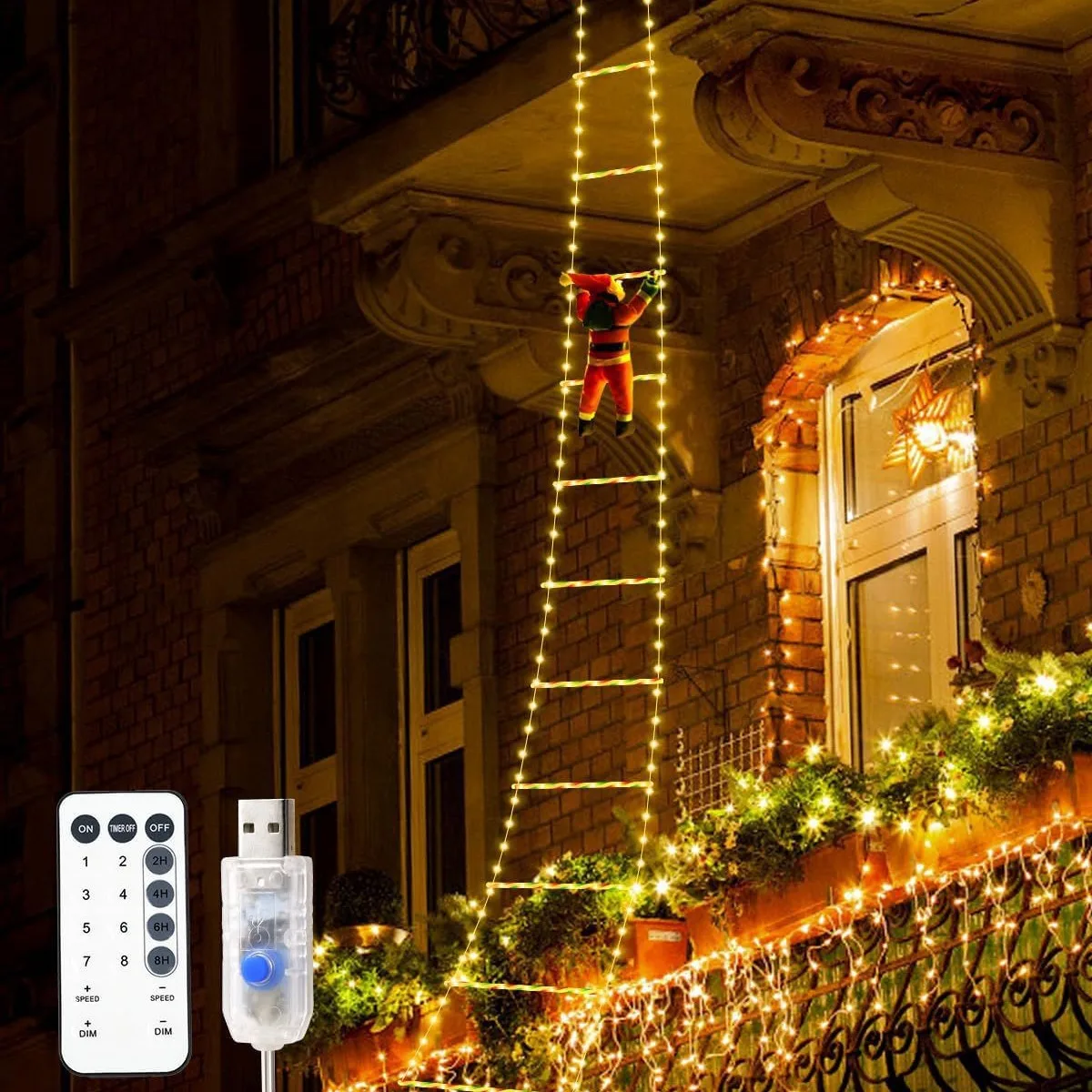 LED Santa Climbing Ladder Light 2