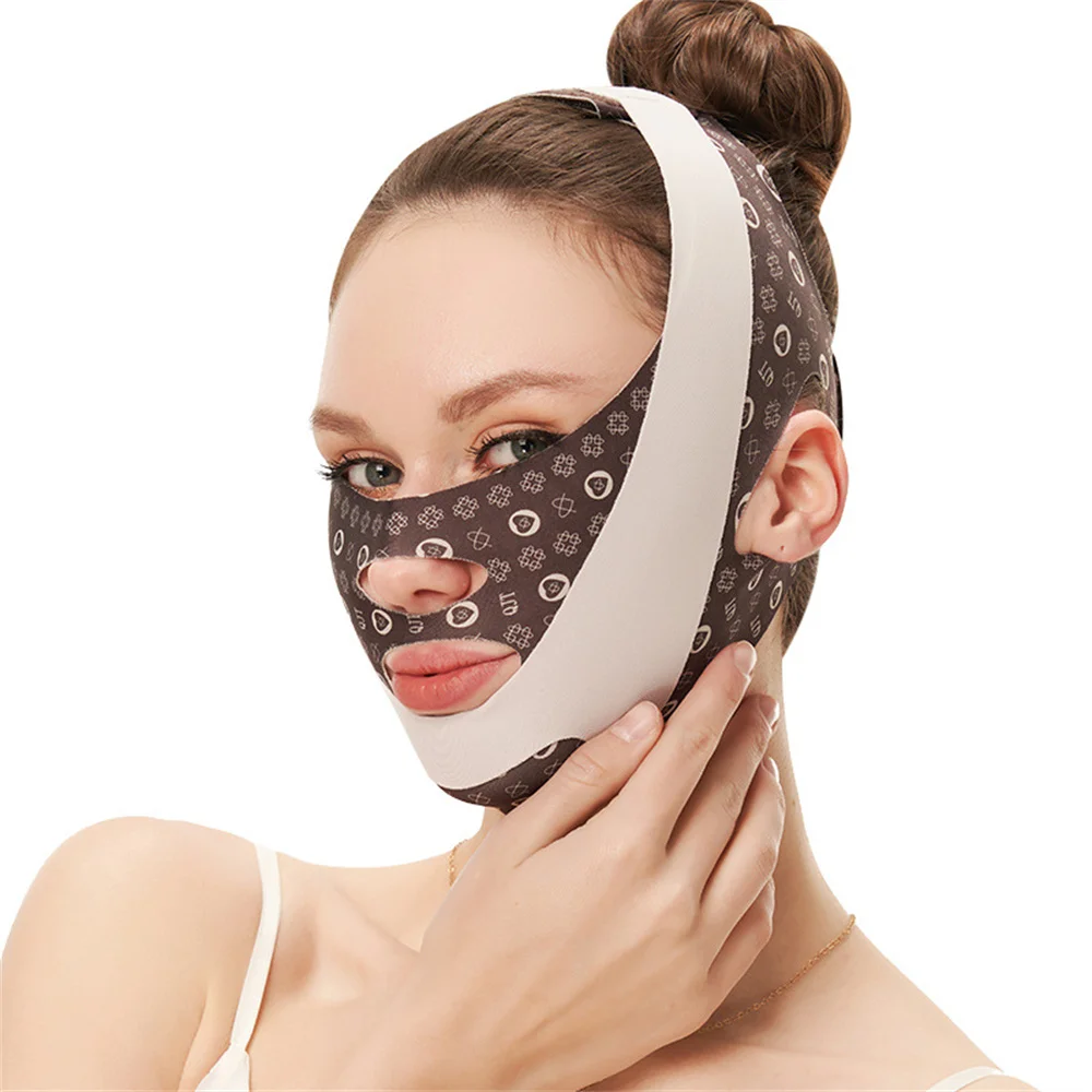 Adjustable V Face Bandage Lift Up Belt Reduce Double Chin Face Sculpting Sleeping Mask Facial Skin Care Tool Face Lifting Tapes images - 6