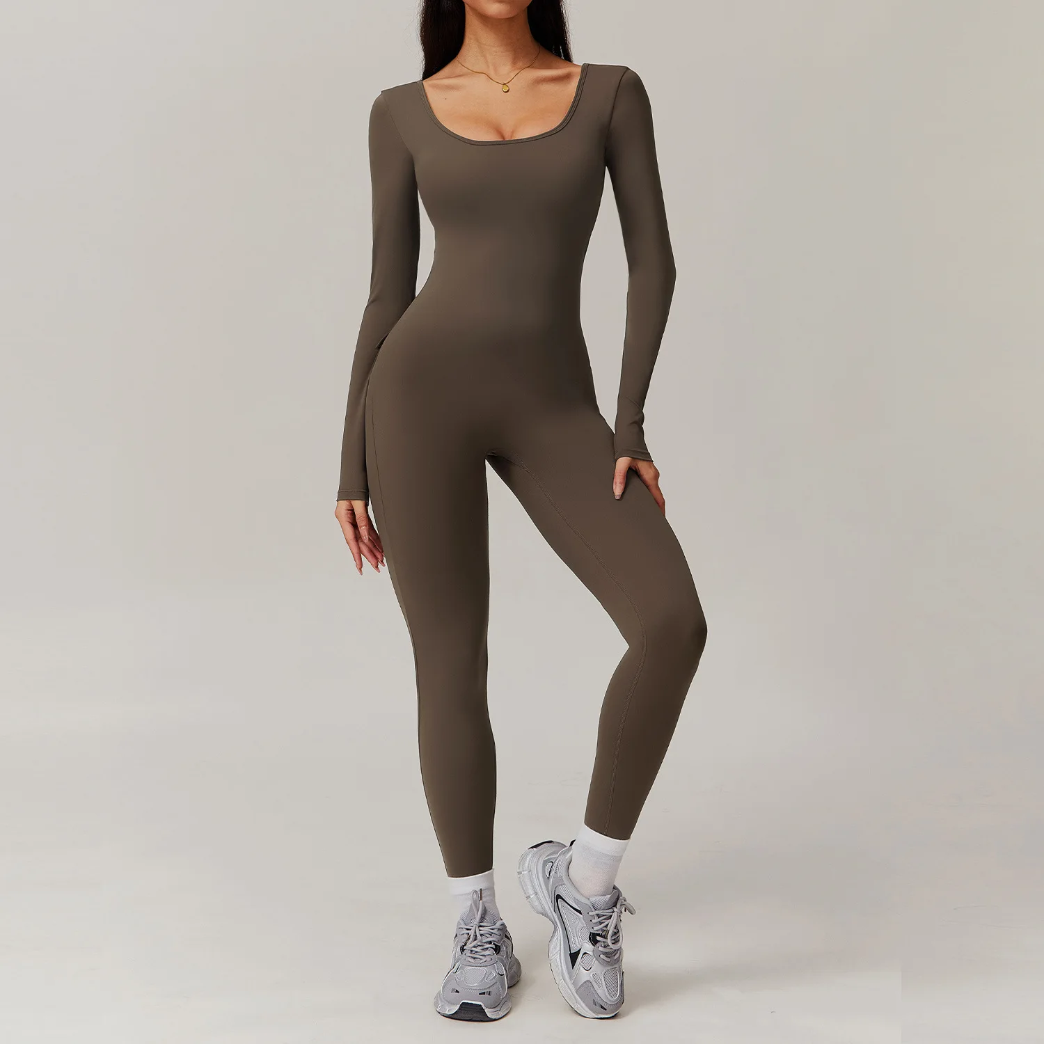 Women Sexy Back V Jumpsuit Gym Yoga Fitness Set