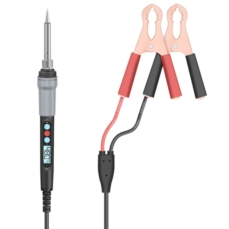 

Low Voltage Vehicle Internal Heat LCD Electric Soldering Iron DC12V-24V 18-72W Imported PTC Heating Core Rapid Heating