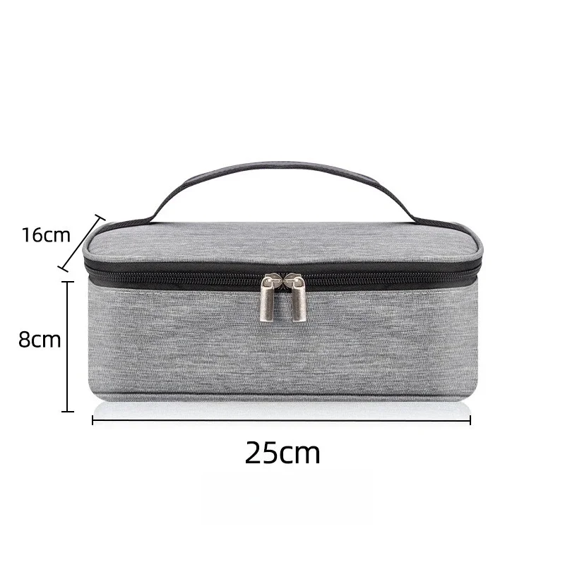 Bento Bag With Handle Double Zipper Waterproof Rectangle Portable Thermal Lunch Box Pouch Insulated Food Bento Storage Container - 4