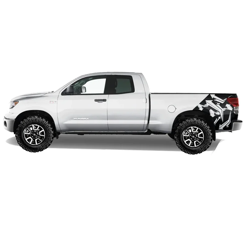 

2pc Exterior Details Sticker Pickup Truck Tail Side Car Stickers for Toyota -Tundra 2007-2013 CREWMAX CUSTOM VINYL DECAL WRAP