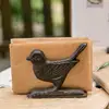 Rustic Cat Cast Iron Standing Napkin Holder European Home Table Bird Fork Spoon Metal Tissue Paper Holder Business Card Holders 1