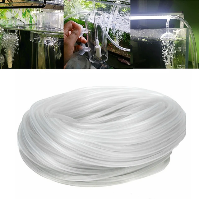 Tuyau de pompe à oxygène en silicone pour aquarium, mini pierre à bulles d' air, tube de pompe de bassin précieux pour poissons, matériau de qualité  alimentaire, 3 m, 5m, 4x6mm, 1PC 