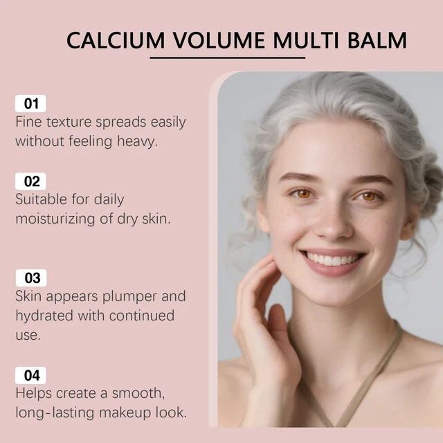 Calcium Volume Multi Balm Hydrating Anti Aging Fade Fine Lines Firming Skin Brightening Nourishing Collagen Moisturing Stick 2