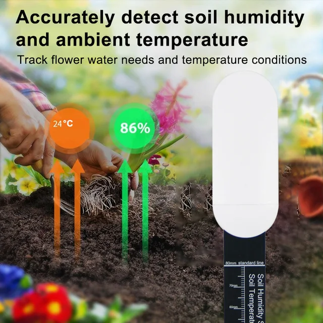 Tuya Zigbee Soil Moisture Tester Temperature&Humidity Meter Automation Irrigation Detector Plant Flower Soil Monitor Garden Tool 2