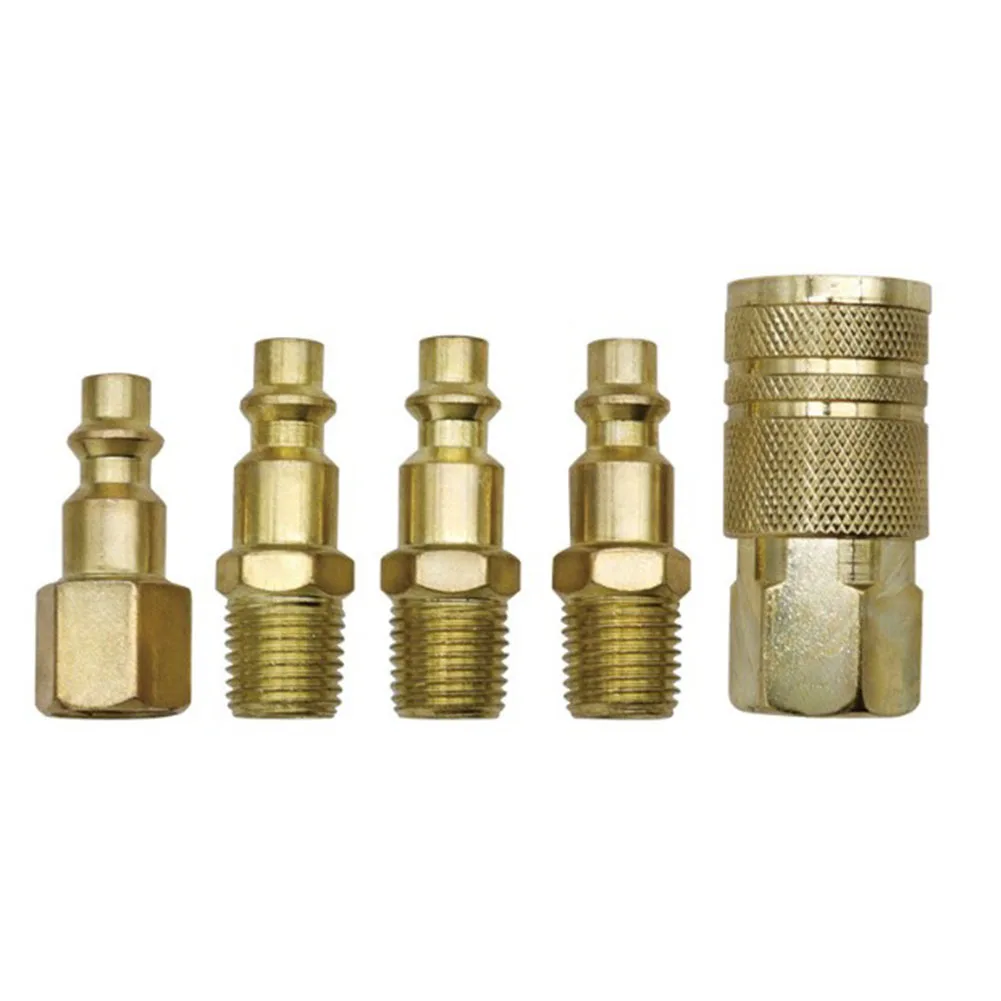 

5pcs Quick Coupler Set Air Hose Connector Fittings 1/4 NPT Tools Pneumatic Tool For Air Compressor Thread Connector