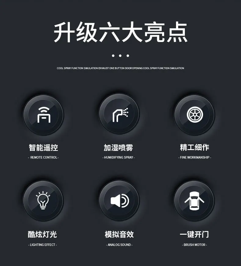 1:24 Remote Control Spray E9 Off-Road Vehicle Metal Alloy Model Car Sound Light Pull Back Collection Kids Toy Gifts 43 Undefined