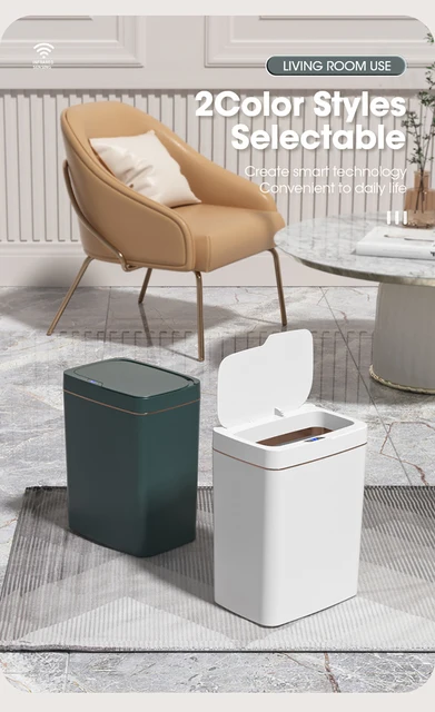 YOREDE-Poubelle intelligente avec couvercle, poubelle à capteur  automatique, poubelle étroite sans contact, accessoires pour la maison,  15L, 18L - AliExpress