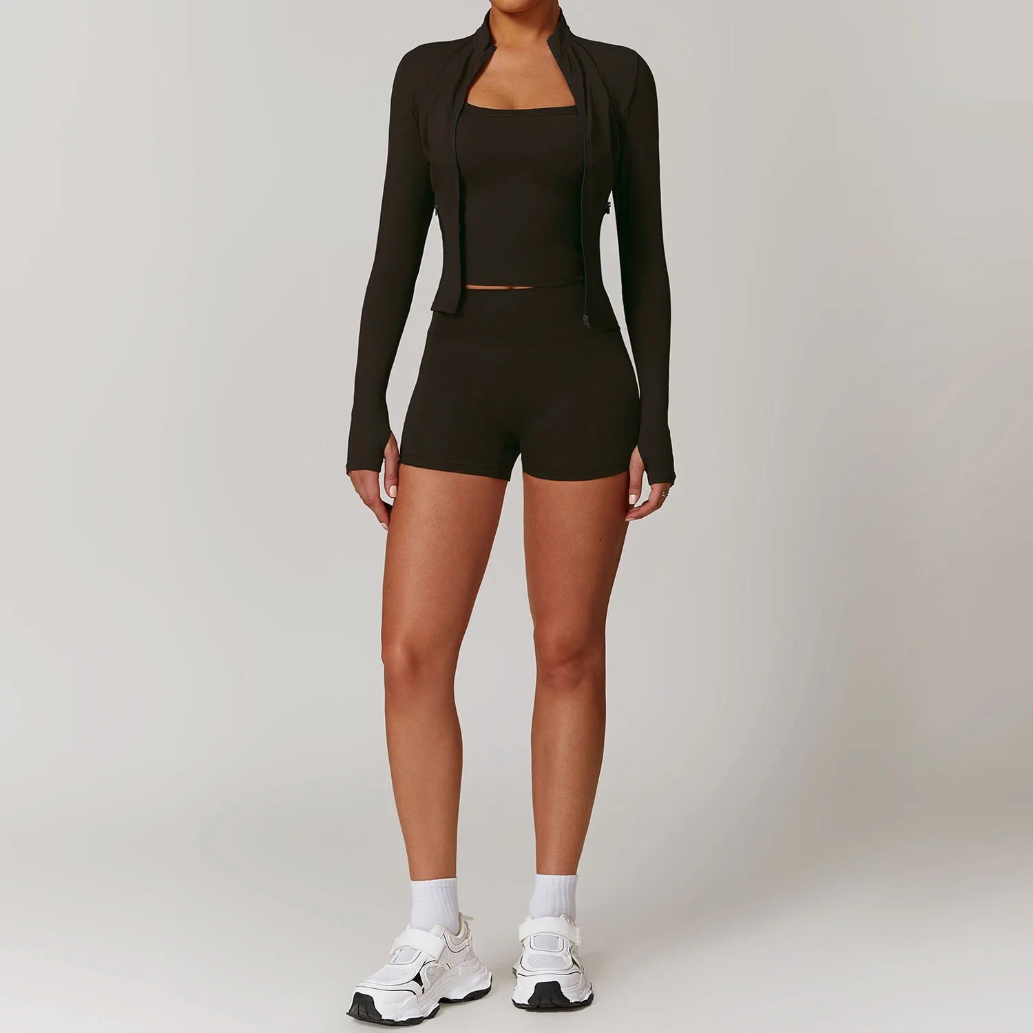 Yoga Suit 2PCS Yoga Suit Women Sports Set Quick-Drying Gym Set Running Workout Tracksuit Female Long Sleeve Sports Shirt Yoga Clothing