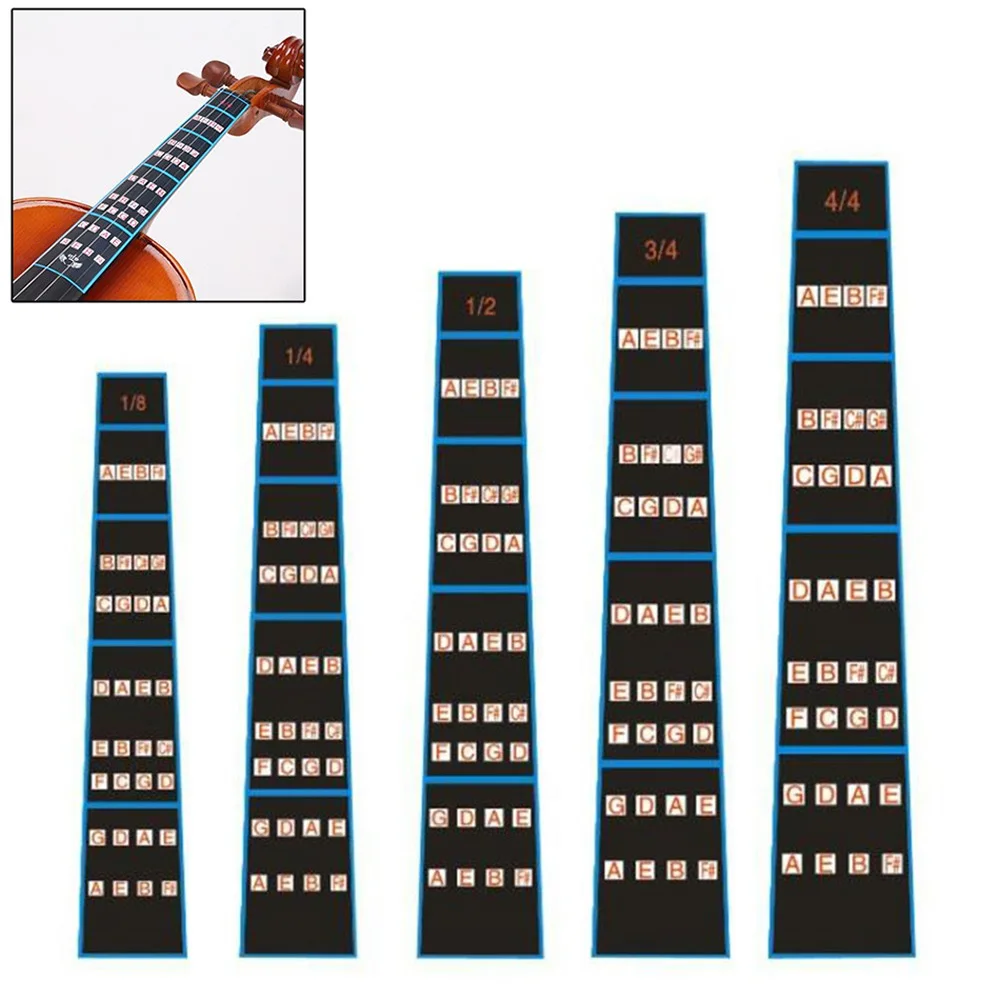 

Violin Fingerboard Marker Beginners Guide Sticker Full Size 4/4 3/4 1/4 1/2 1/8 Violin Intonation Stickers Learning Aids Sticker