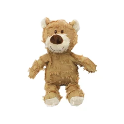Plush Bear Squeak Toy for Pets - Fun and Relaxing Chew Toy for Dogs and Cats (Light Brown S)